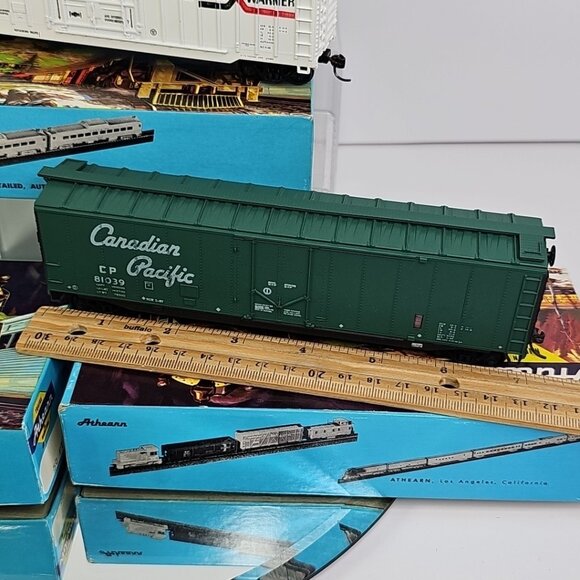 HO Athearn Ready To Run Train Box Cars 50ft Railroad Vintage Set Of 4 - Picture 3 of 15